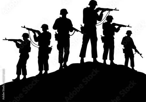 Soldiers, Military, Army,  vector bundle