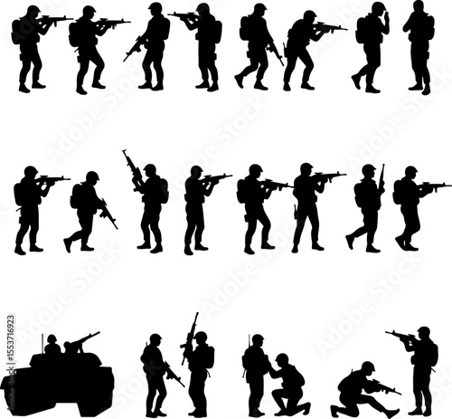 Mountain Warriors Silhouette Vector" vector