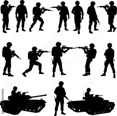 Mountain Warriors Silhouette Vector" vector