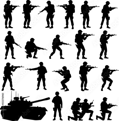 Mountain Warriors Silhouette Vector" vector