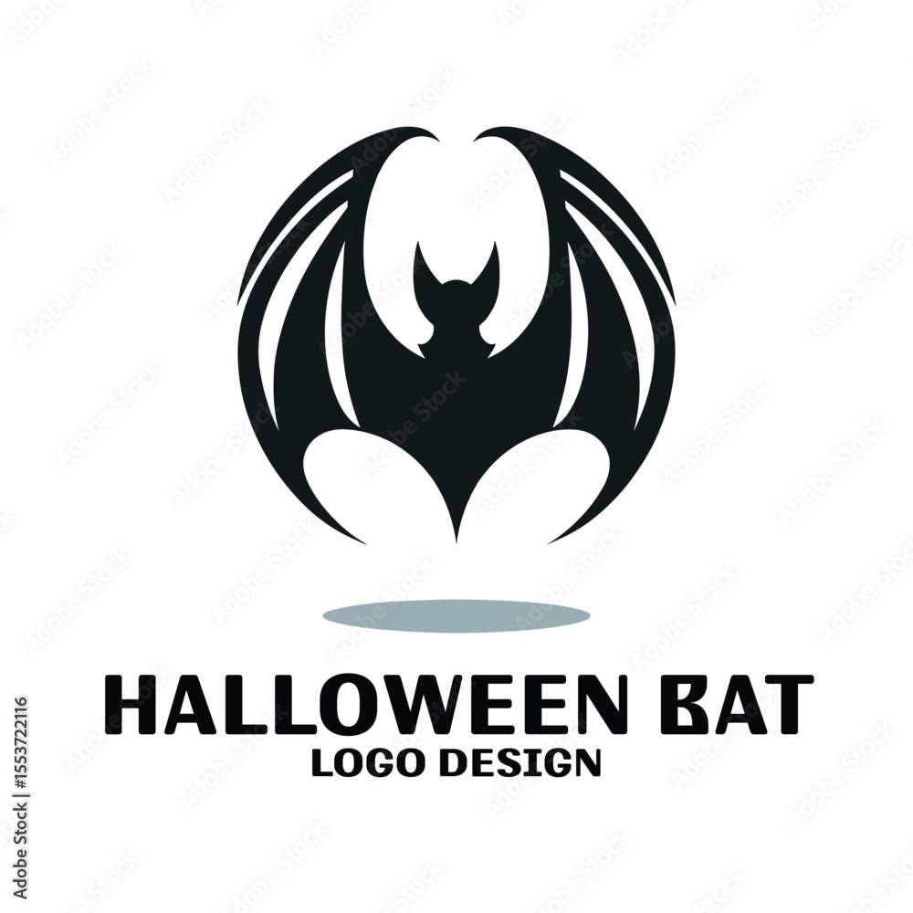 Obraz premium Halloween Bat Vector Logo Design
