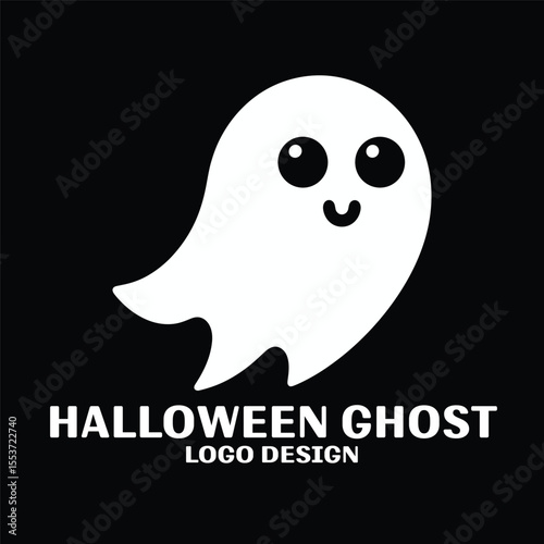 Halloween Ghost Vector Logo Design