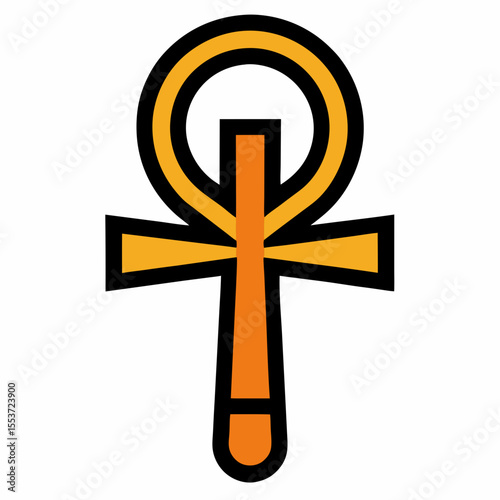 Ankh symbol egyptian hieroglyph illustration