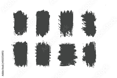 Brushstroke Texture Collection: A collection of striking brushstroke textures in shades of dark grey. Perfect for adding a bold, artistic touch to your creative projects. 