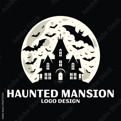 Haunted Mansion Vector Logo Design