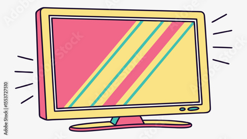 Vector illustration of a colorful television for advertising and media themes