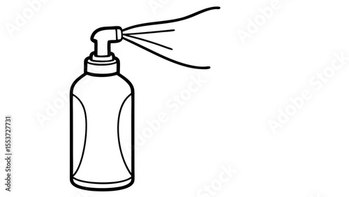 Vector illustration of a spray bottle for cleaning and personal care products