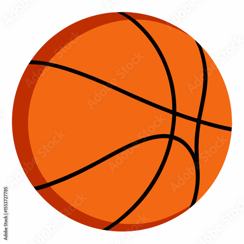 Classic orange basketball illustration