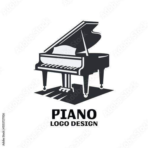 Piano Vector Logo Design