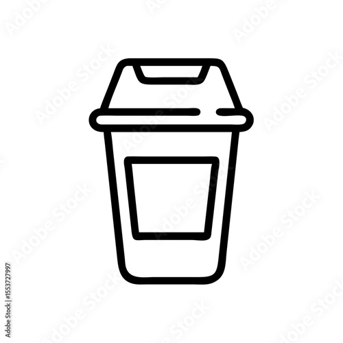 Vector illustration of a takeaway coffee cup for beverage and cafe themes