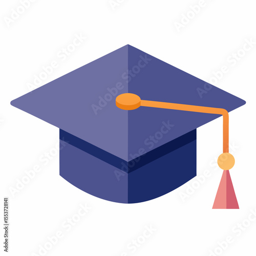 Isometric illustration of a graduation cap