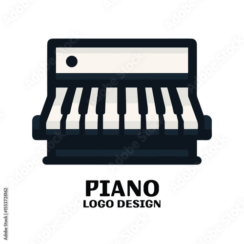 Piano Vector Logo Design