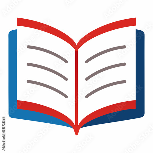 Open book icon education and reading symbol