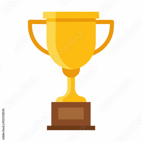 Classic golden trophy award illustration
