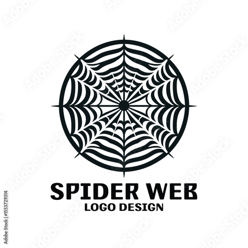 Spider Web Vector Logo Design