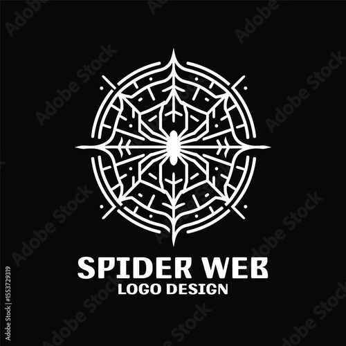 Spider Web Vector Logo Design