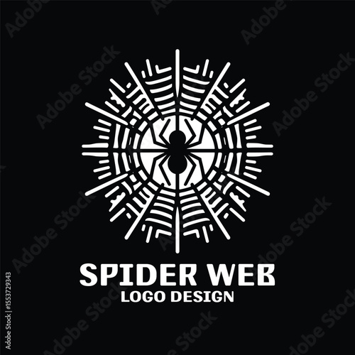 Spider Web Vector Logo Design