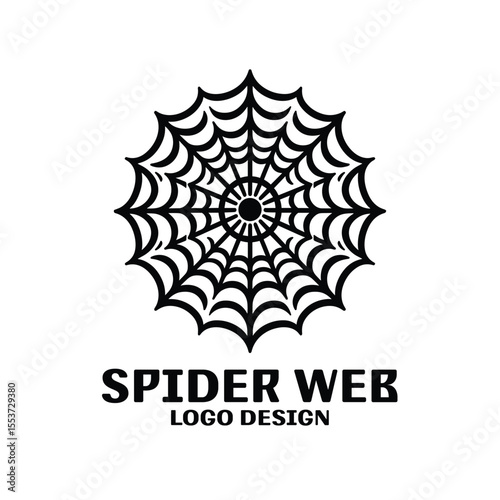 Spider Web Vector Logo Design