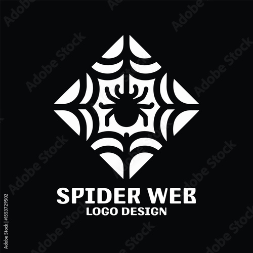 Spider Web Vector Logo Design