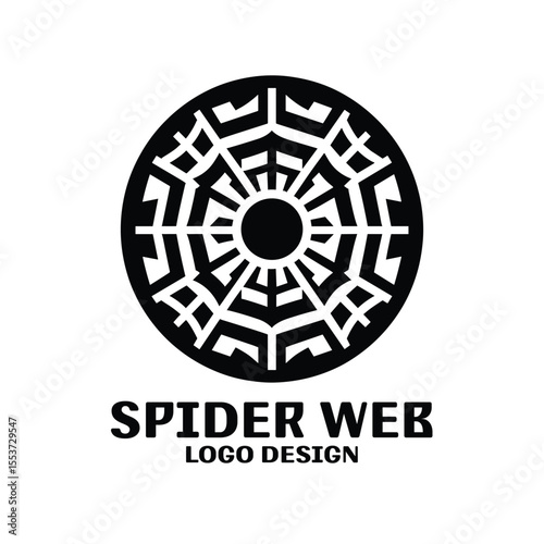 Spider Web Vector Logo Design