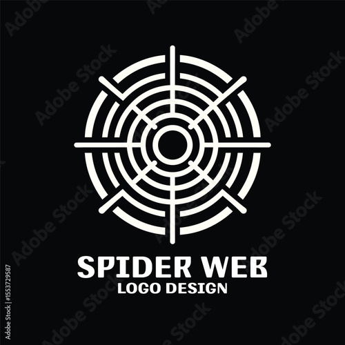 Spider Web Vector Logo Design
