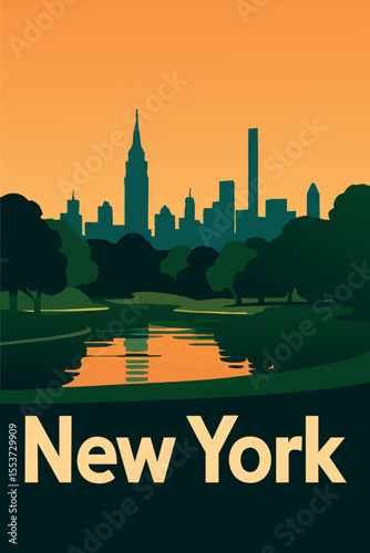 Iconic Central Park Views in New York City.eps