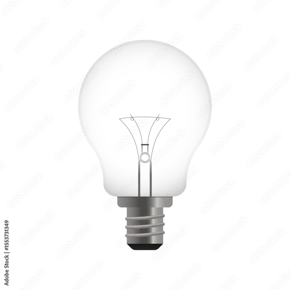 Light Bulb Icon Concept Vector, Realistic light bulb illustration Light Bulb Icon Concept Vector, Realistic light bulb illustration