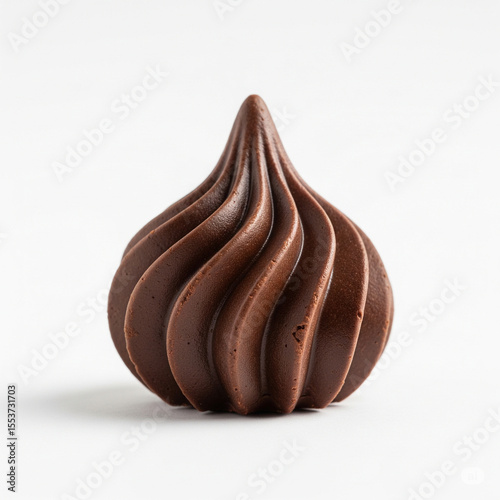 Chocolate Swirl Modak Isolated on White Background