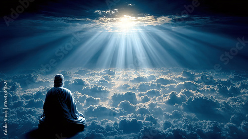 God has placed His Son Christ among the clouds and the divine light is clear