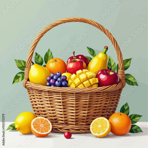 Fruit Basket with Citrus and Berries