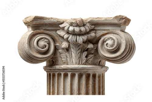 PNG Detailed ionic capital from ancient greek architecture