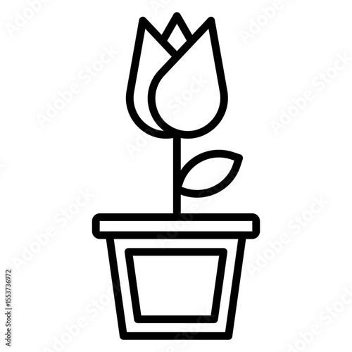 Large Flower Pot Icon
