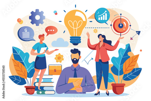 Brainstorming session focused on finding innovative solutions for business challenges in a creative workspace with diverse professionals engaged in discussions and planning