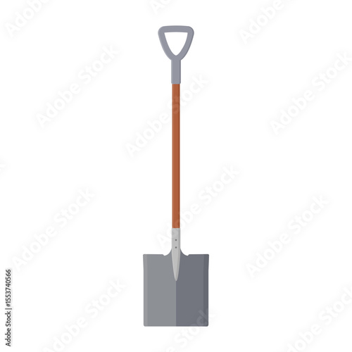 Shovel vector on a white background