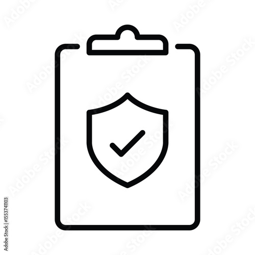 Document and file security or privacy icon. Clipboard symbol