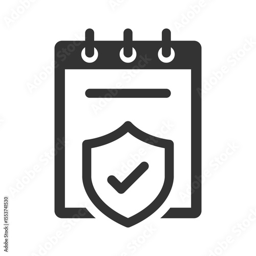 Document and file security or privacy icon. Clipboard symbol