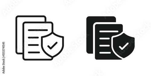 Document and file security or privacy icon. Clipboard symbol