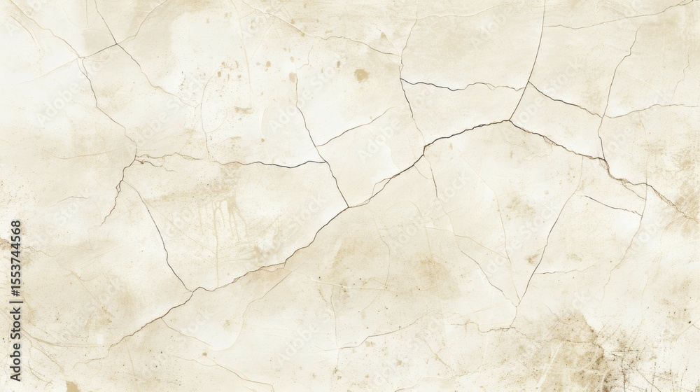 Fototapeta premium Beige Cracked Wall Texture Background for Modern Design