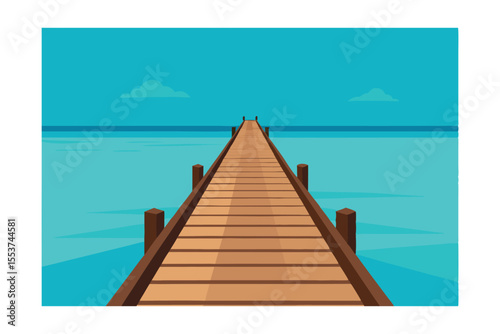 vector illustration of a tropical island