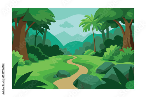tropical island with palm trees
