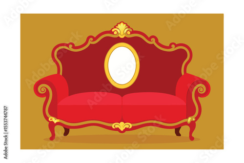 classic armchair vector illustration