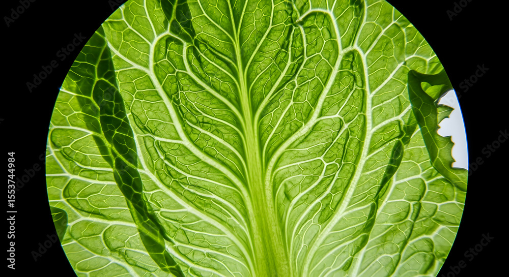 Fototapeta premium Leafy Veins Detail Reveals Nature's Intricate Design For Biology Studies