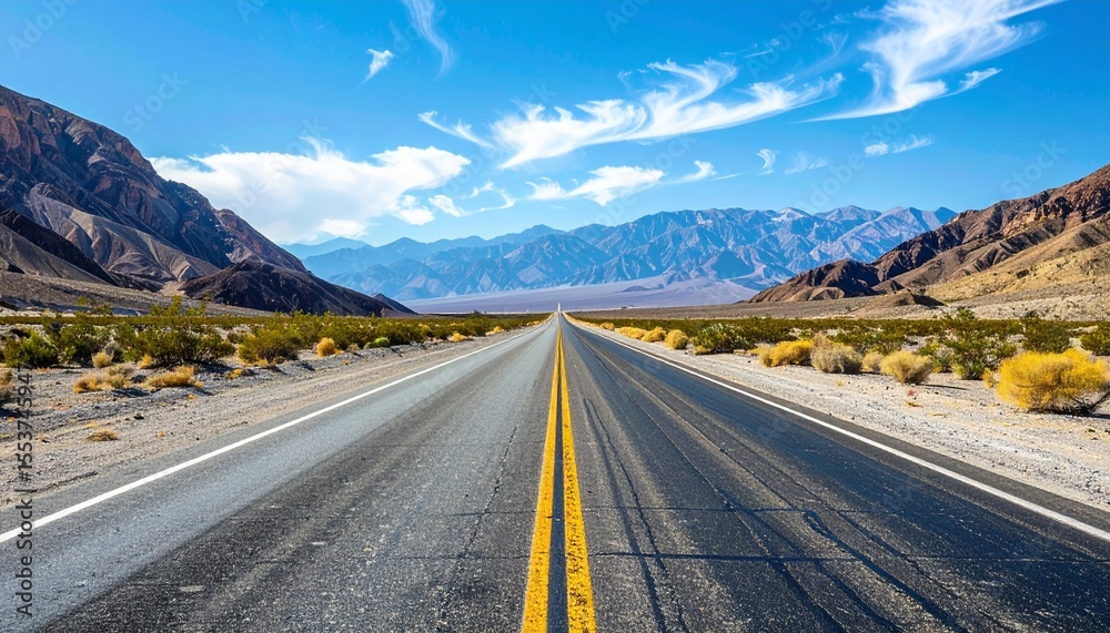 Naklejka premium Empty Road Passing Through Death Valley National Park