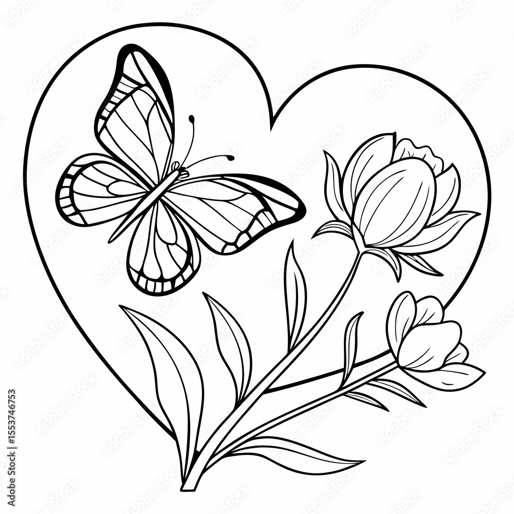 Obraz premium heart with flowers