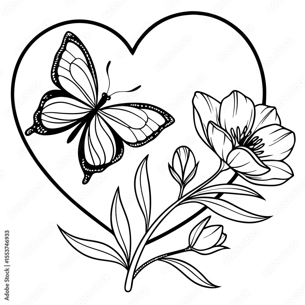 Obraz premium black and white flower
