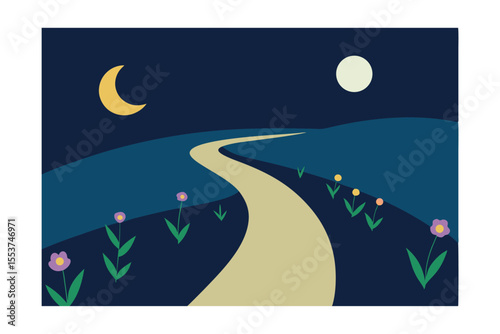 moon over the sea
