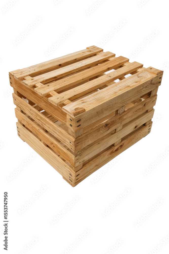 Wooden pallet for shipping and storage isolated on transparent background Wooden pallet for shipping and storage isolated on transparent background