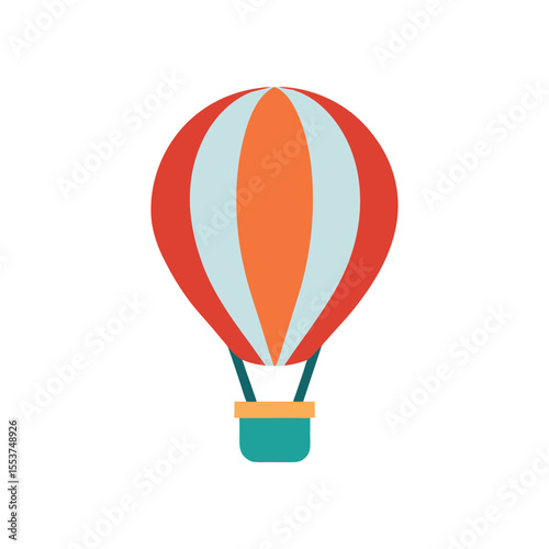 Hot air balloon colorful vector art illustration