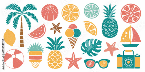 seamless pattern with summer island
