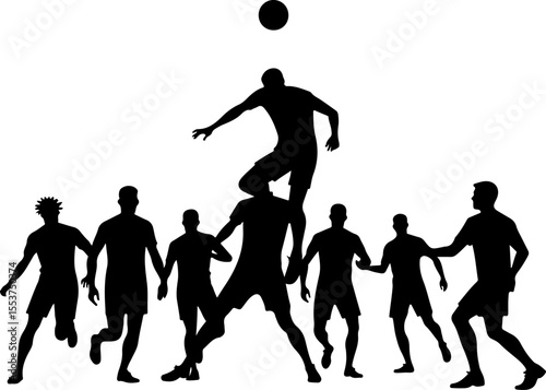 jump, jumping, ball, sport, team, vector bundle